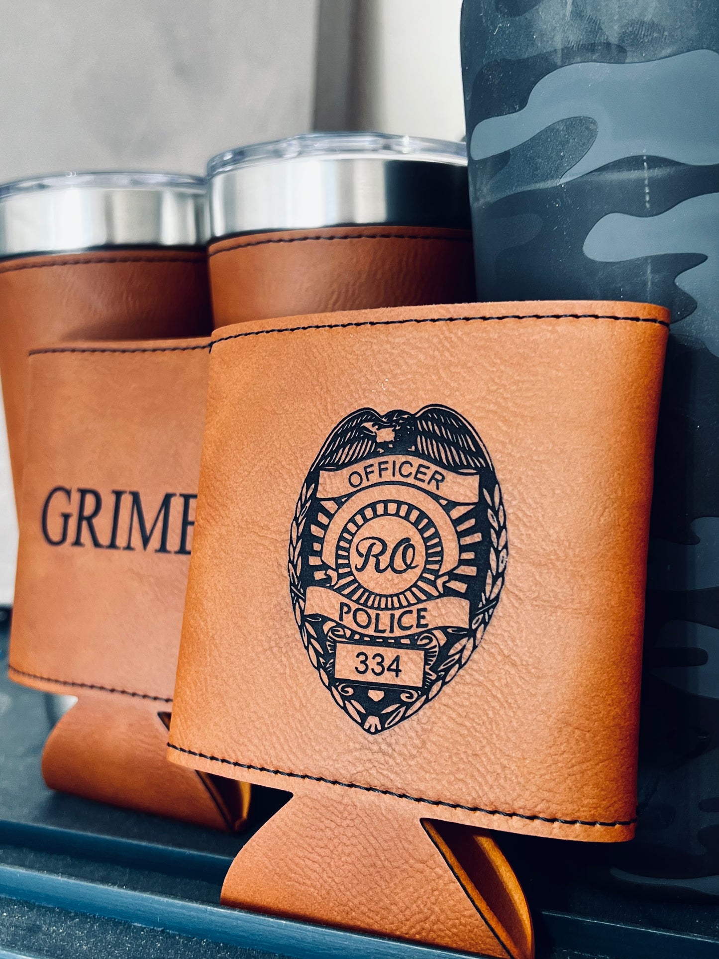 Personalized Leather Koozie