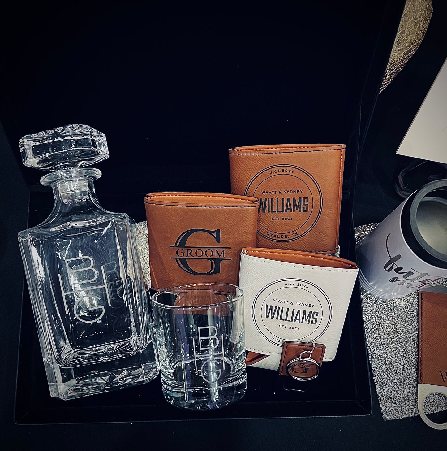 Whiskey Decanter with Rocks Glasses