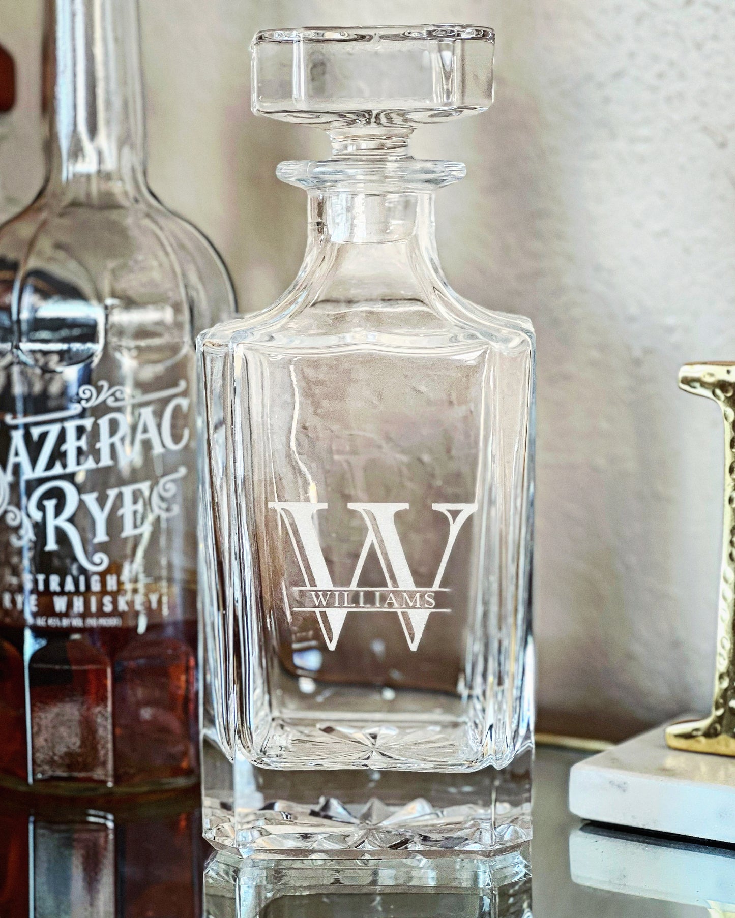 Whiskey Decanter with Rocks Glasses