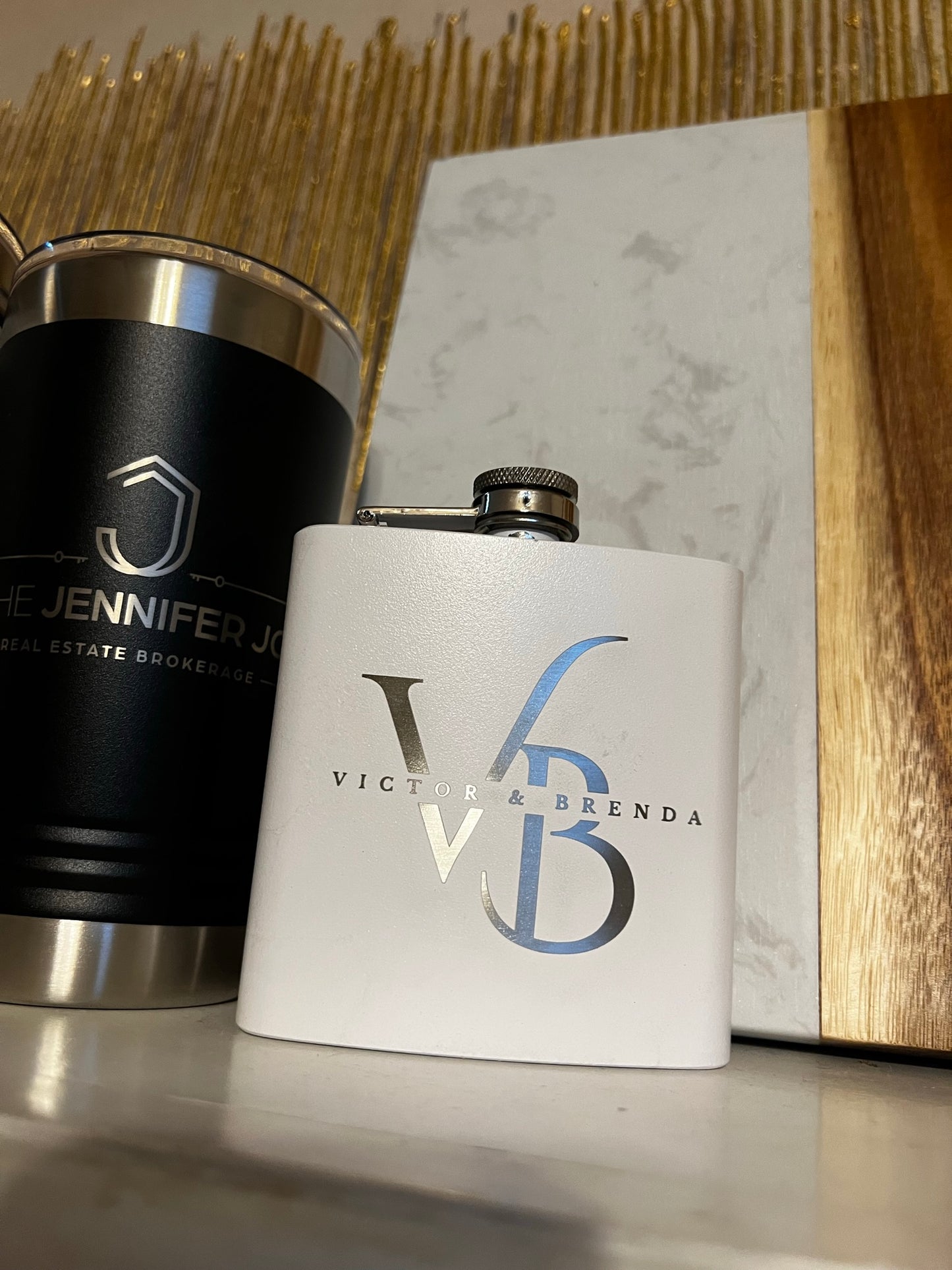 6 oz. Powder Coated Stainless Steel Flask
