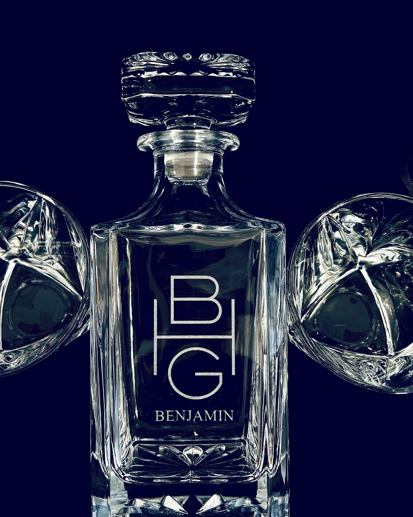 Whiskey Decanter with Rocks Glasses