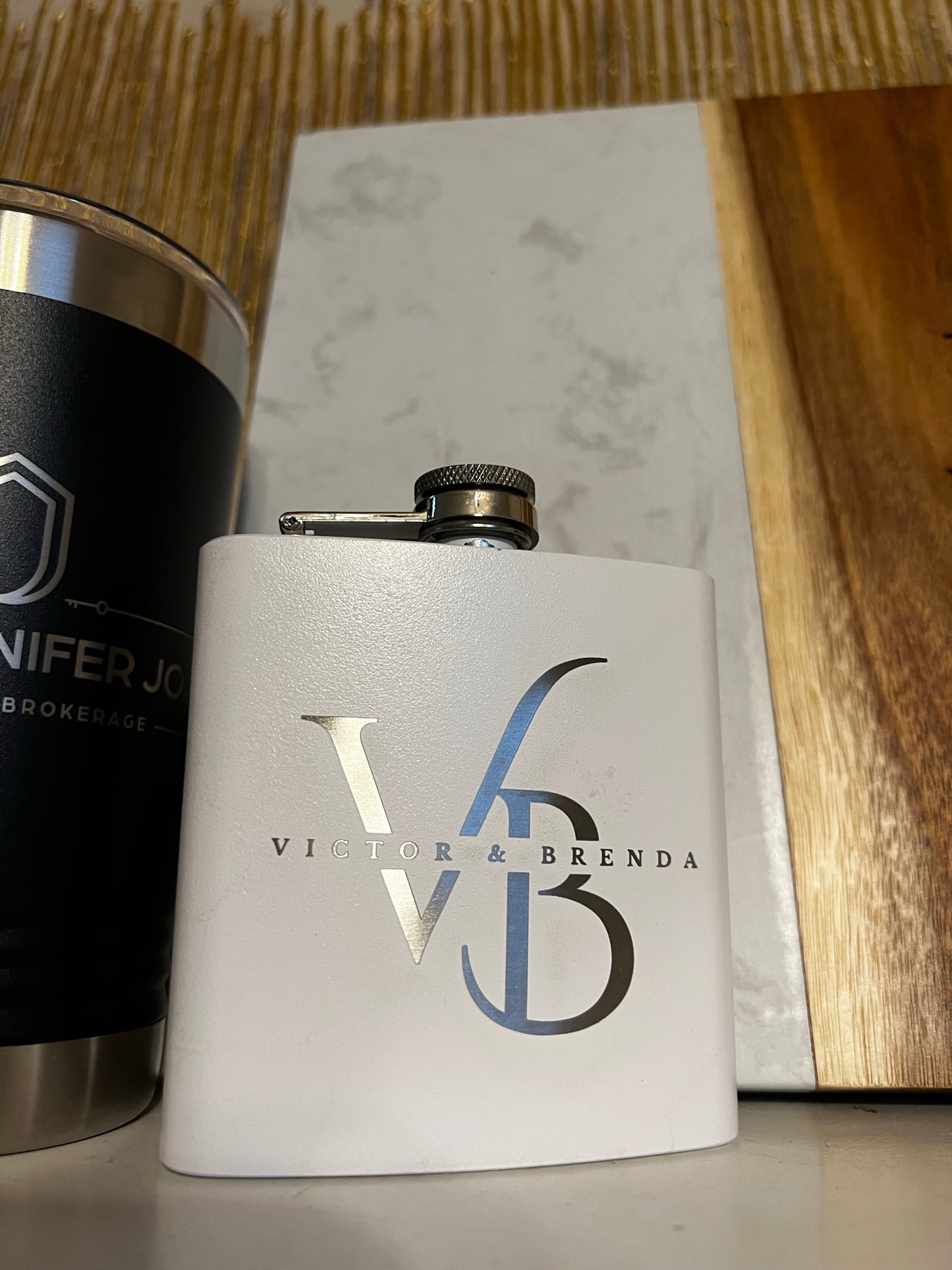 6 oz. Powder Coated Stainless Steel Flask