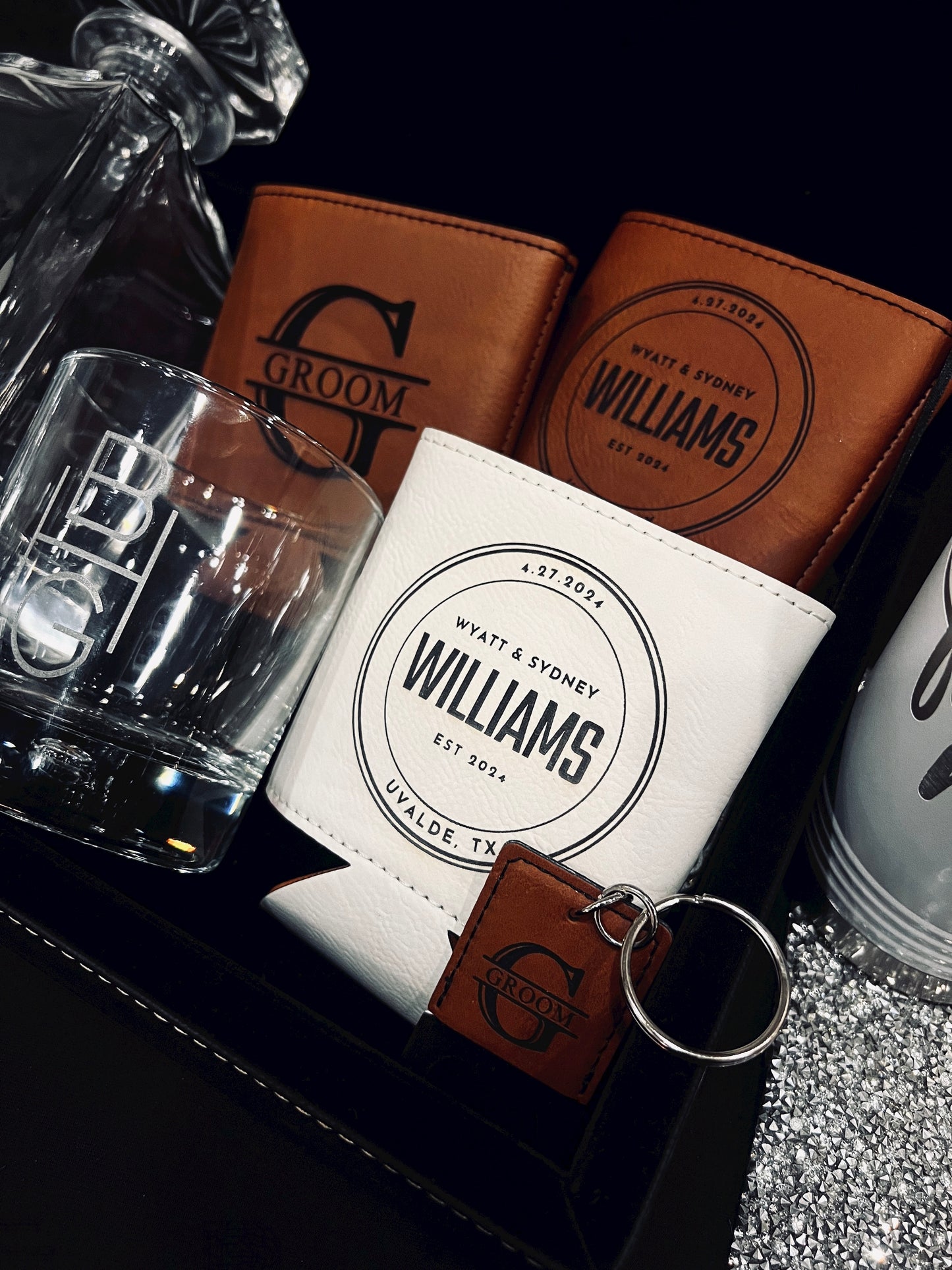 Whiskey Decanter with Rocks Glasses