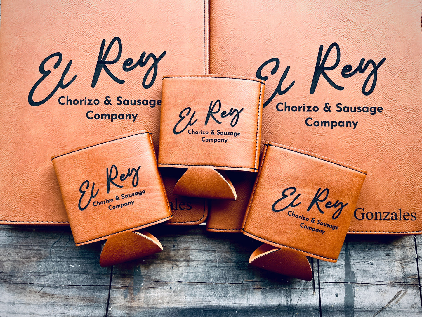 Personalized Leather Koozie