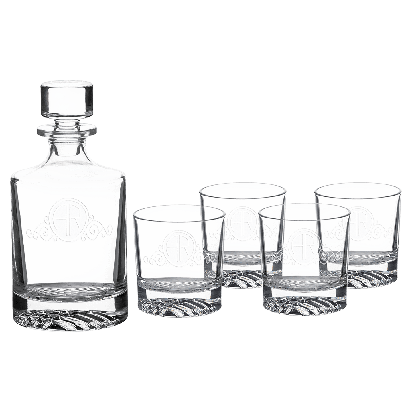Whiskey Decanter with Rocks Glasses