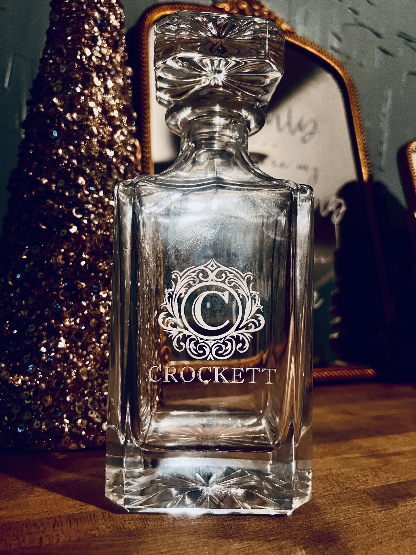 Whiskey Decanter with Rocks Glasses