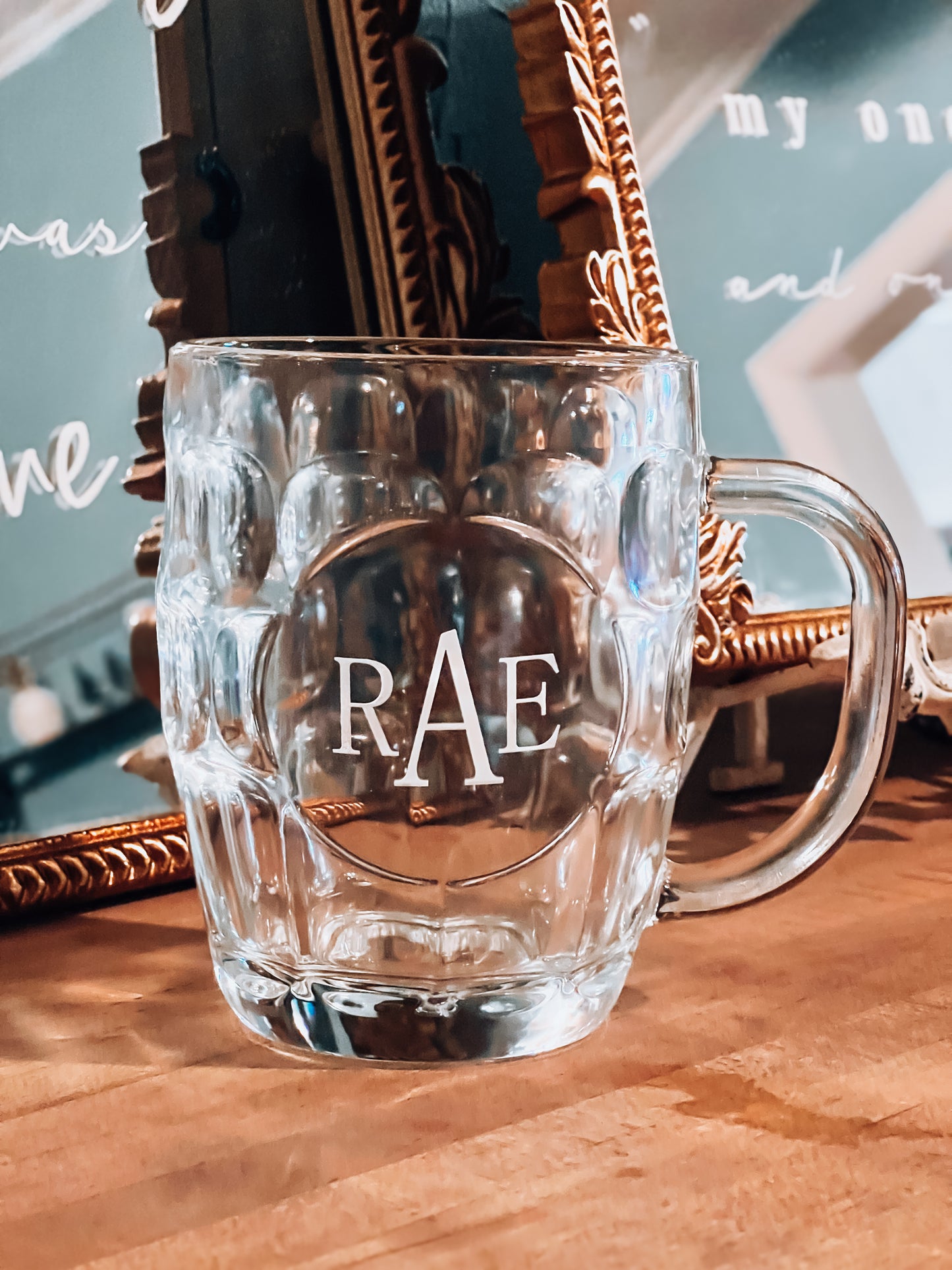 20 oz. Glass Beer Mug w/ Handle