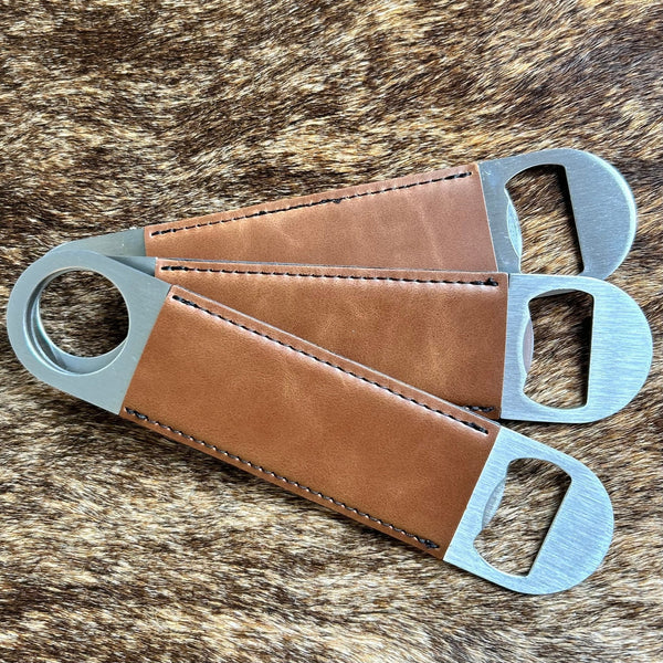 Personalized Leather Bottle Opener