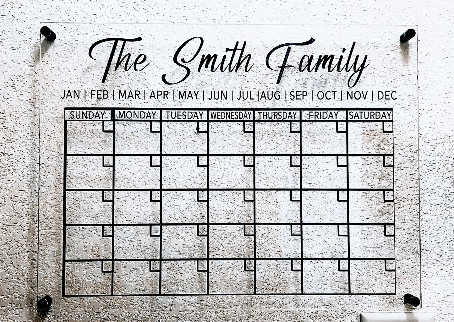 Custom Acrylic Wall Calendar