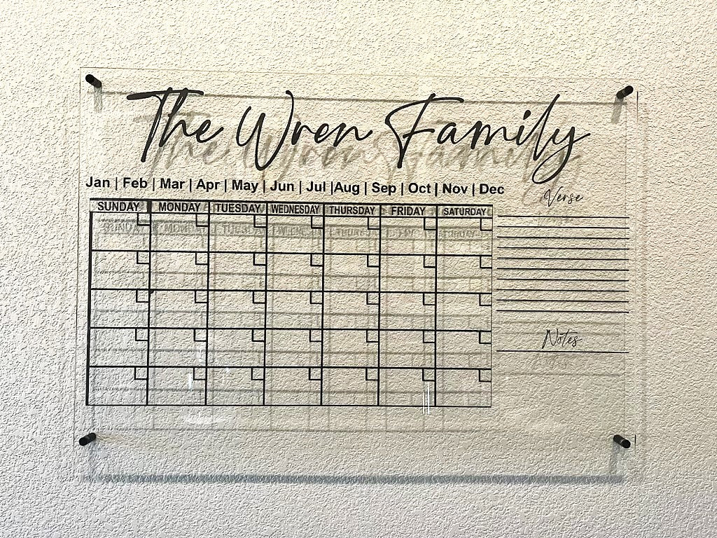 Custom Acrylic Wall Calendar
