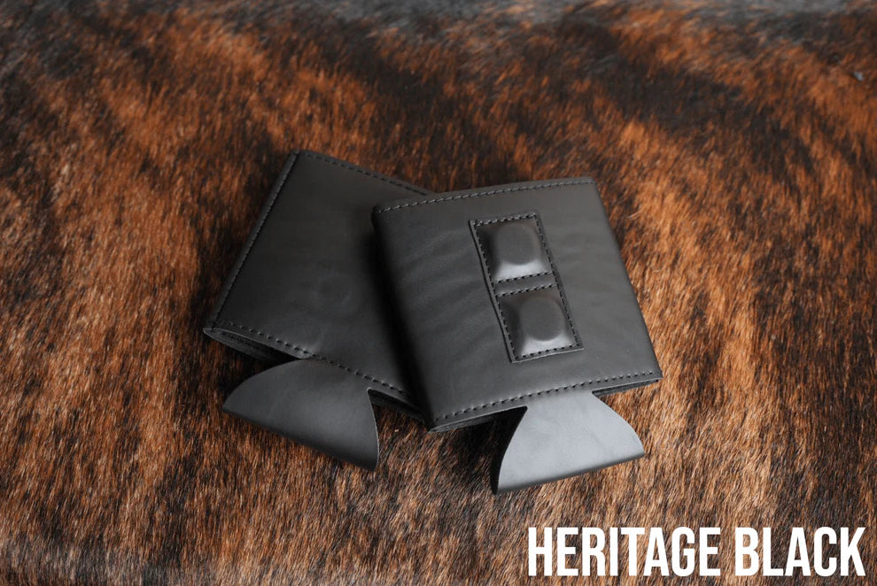 Heritage Collection Magnetic Leather Koozie - Set of 5