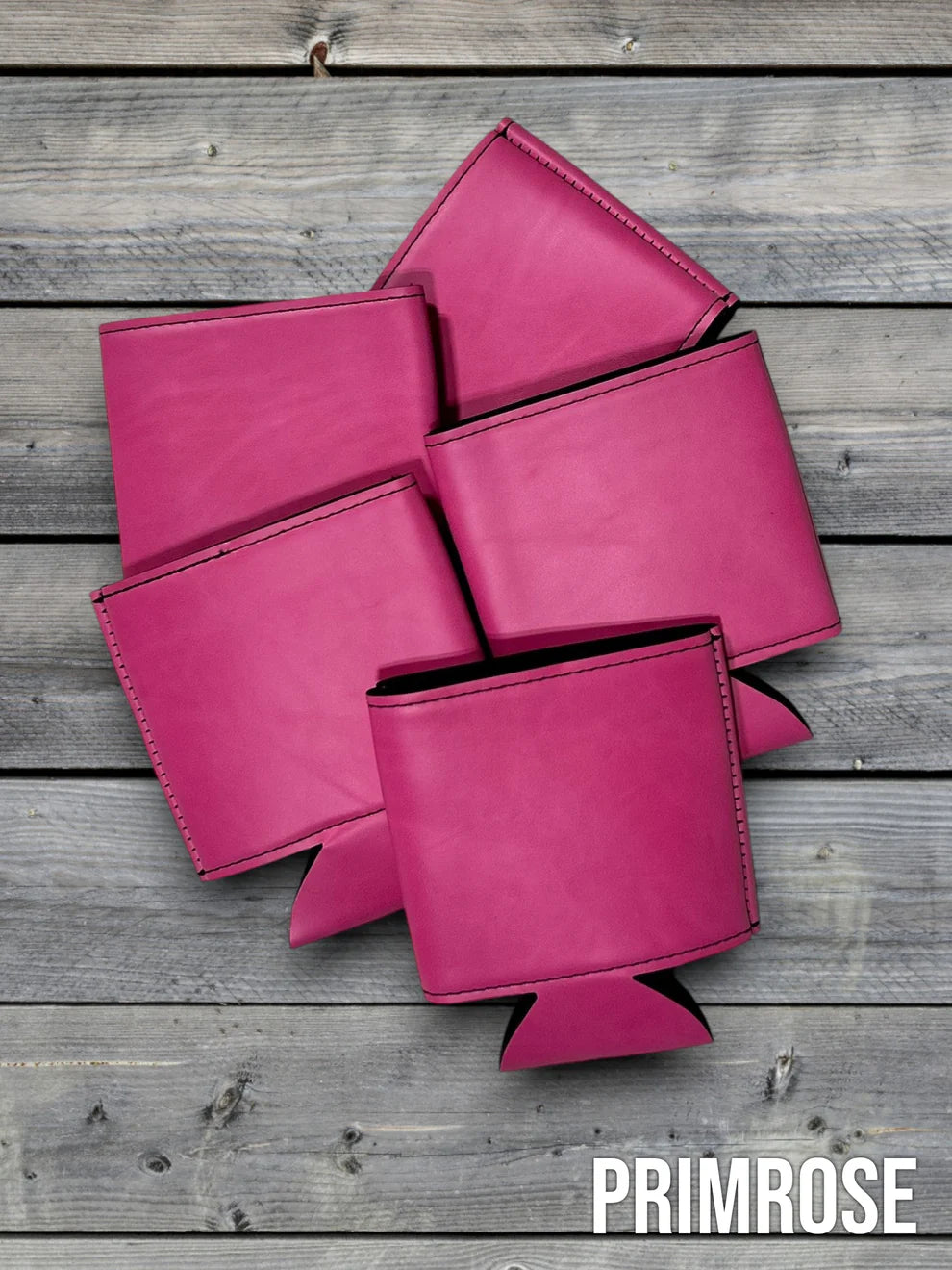 Heritage Collection Slim Leather Koozie, Set of 5