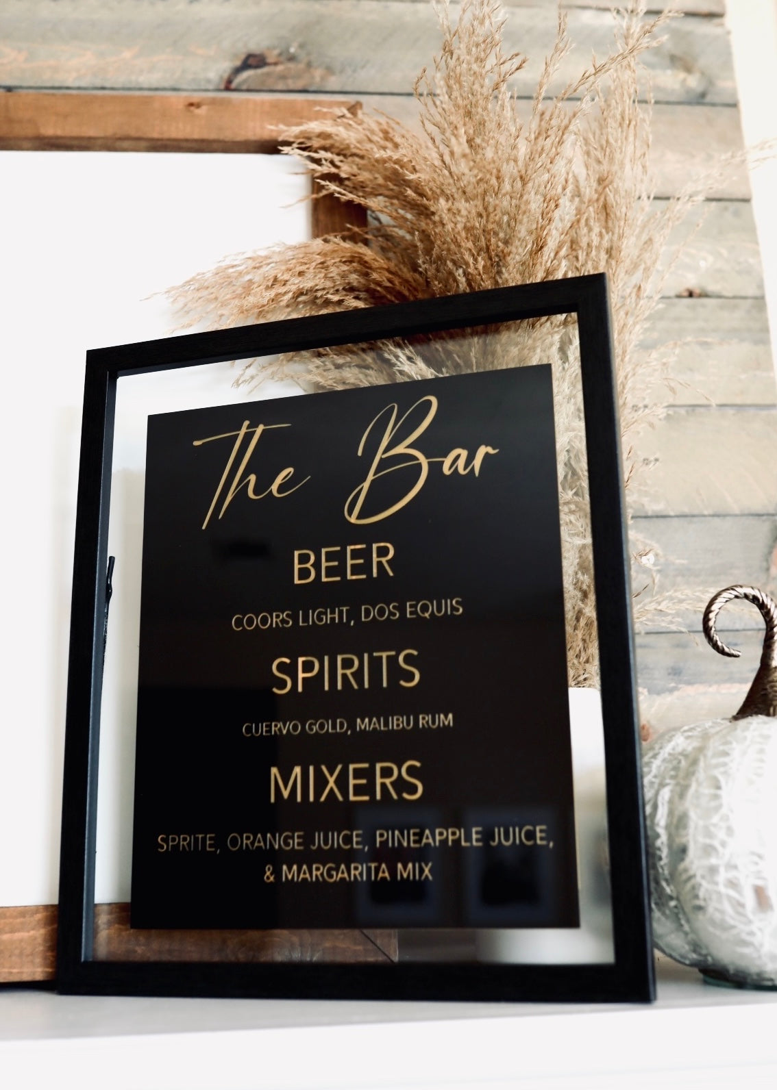 Bar Menu Sign