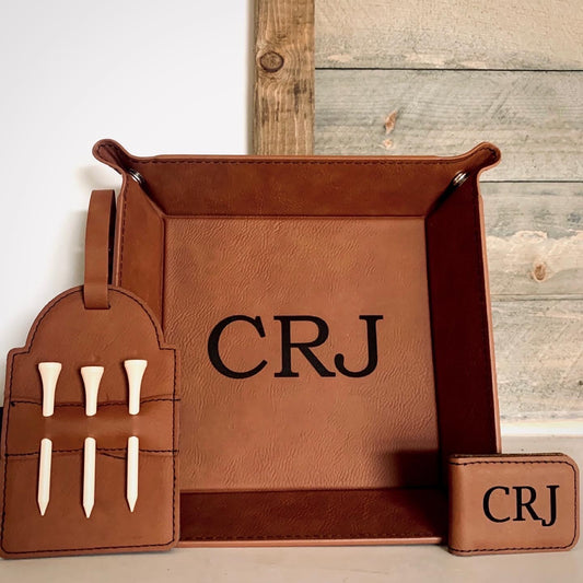 Golf Bag Tag with 3 Wooden Tees