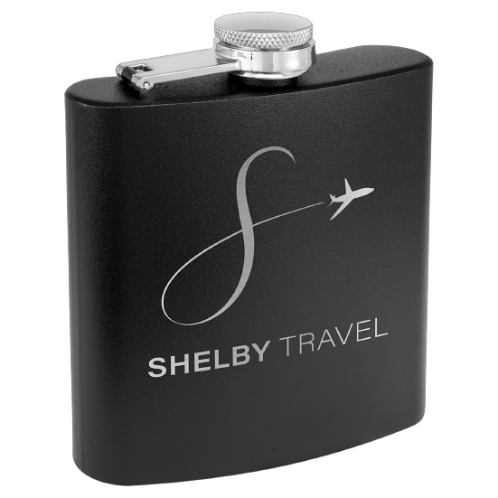 6 oz. Powder Coated Stainless Steel Flask