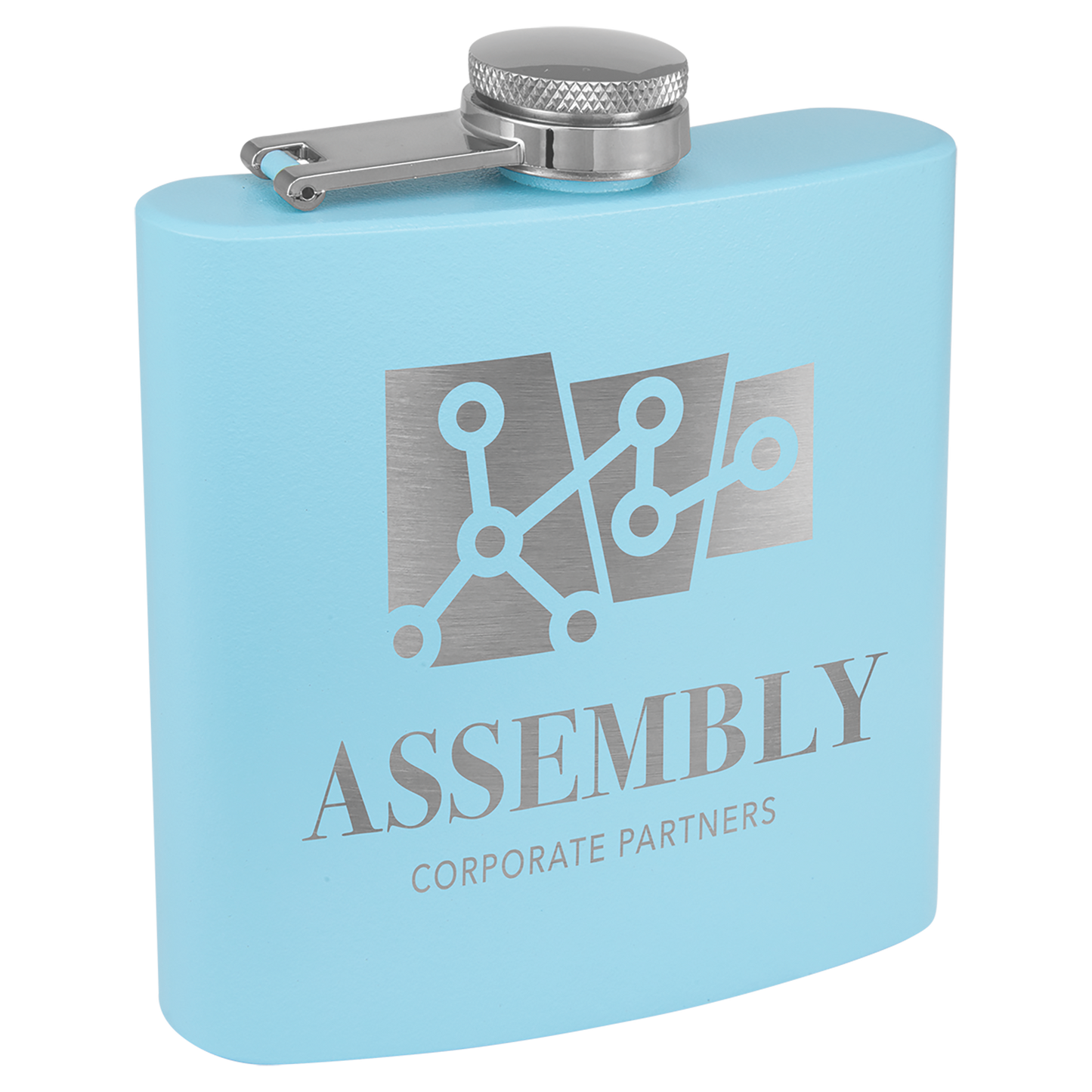 6 oz. Powder Coated Stainless Steel Flask