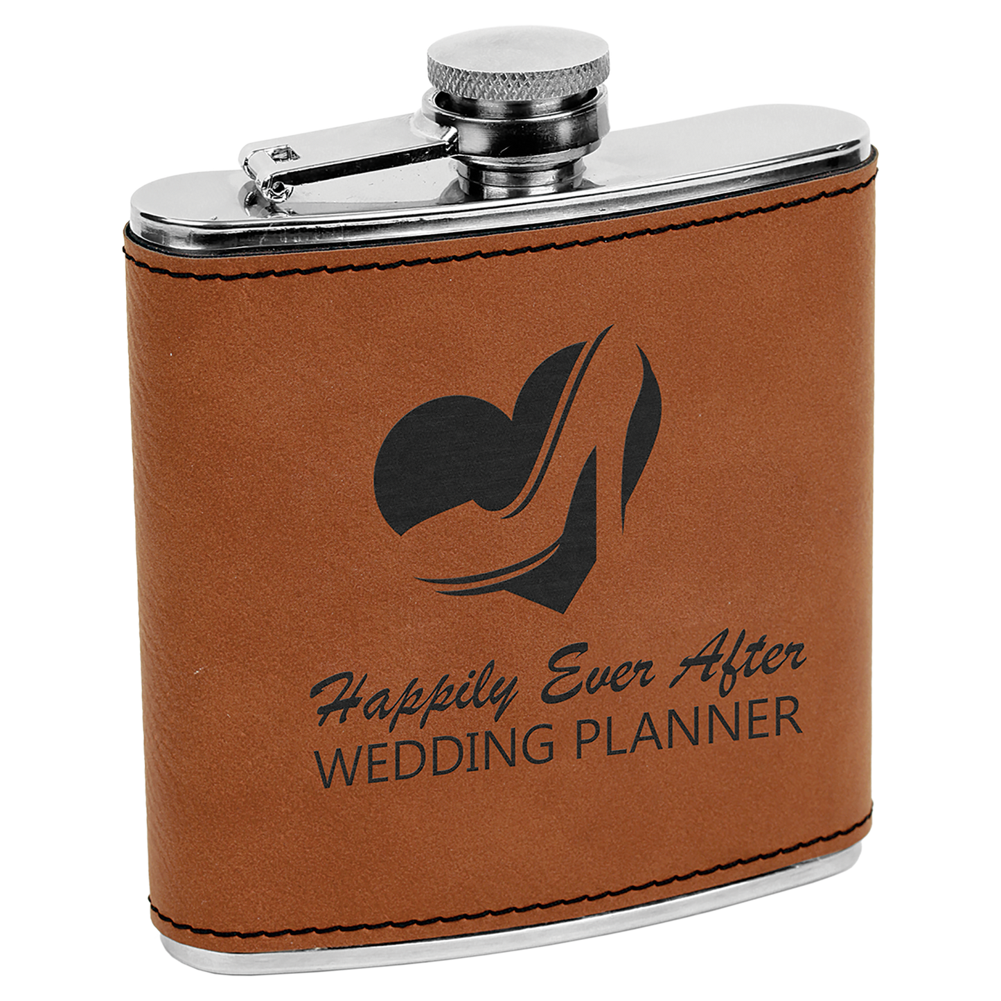 Personalized Leather Flask
