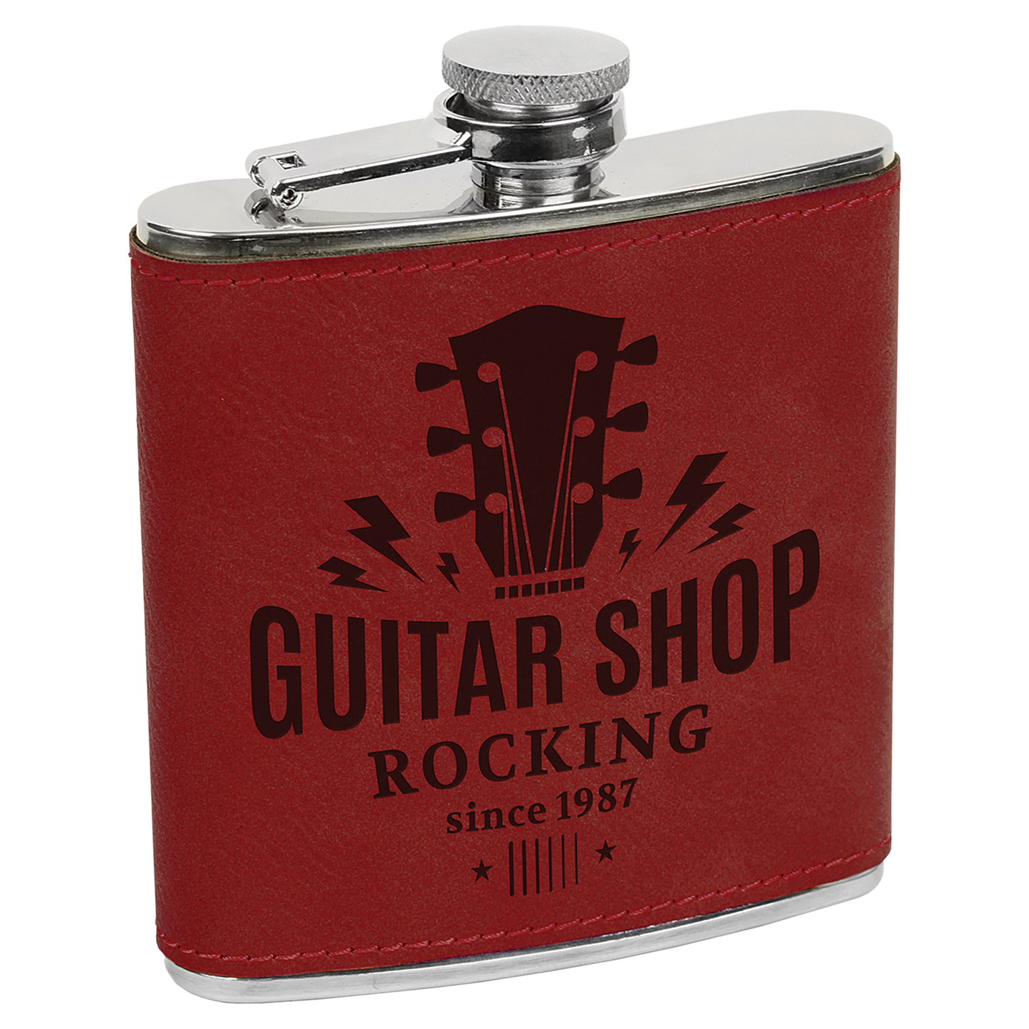 Personalized Leather Flask
