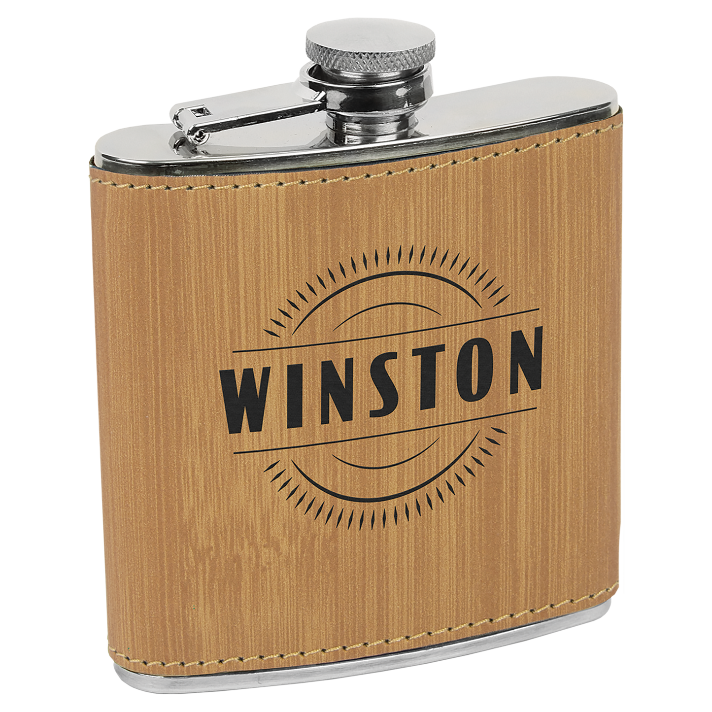 Personalized Leather Flask