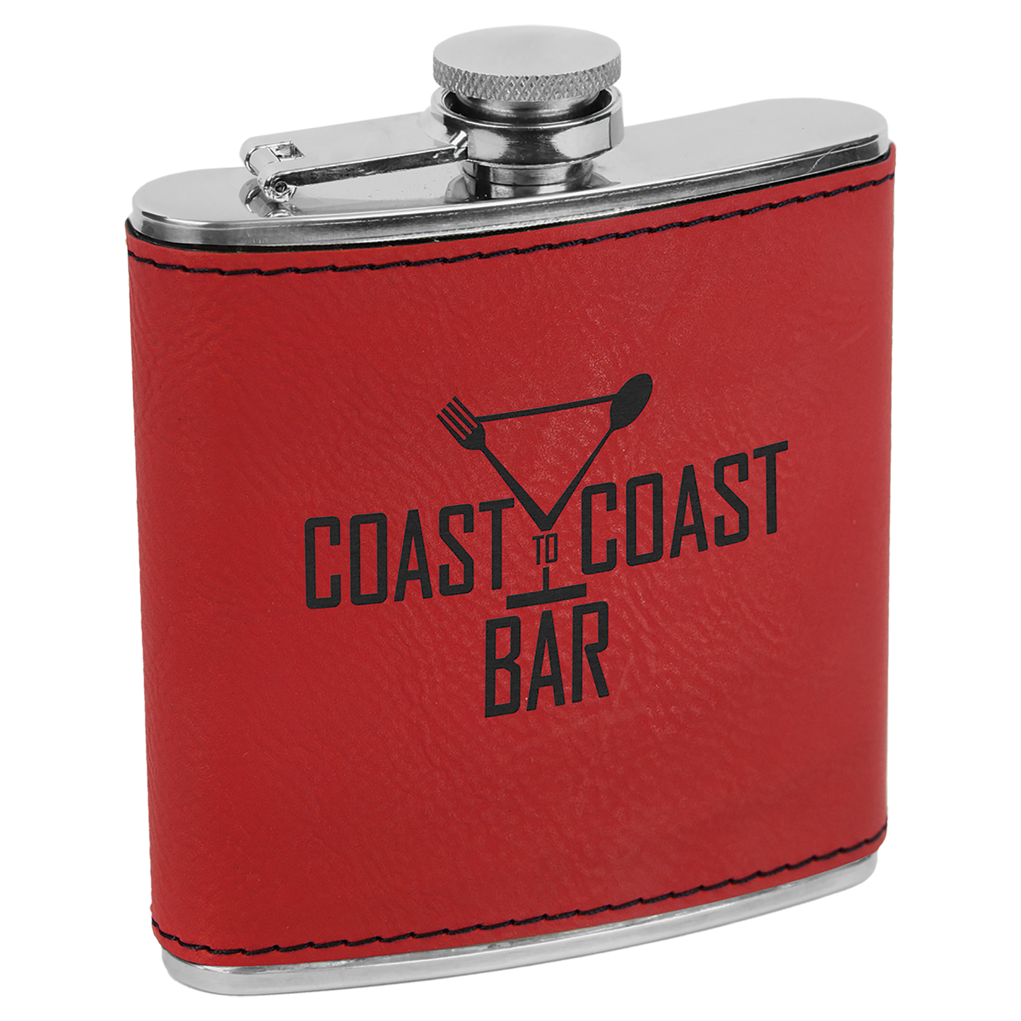 Personalized Leather Flask