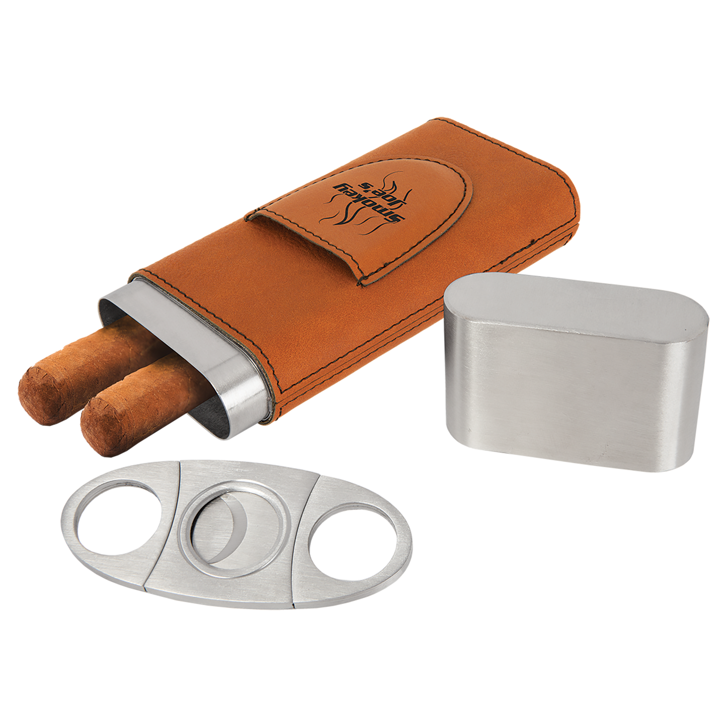 Personalized Cigar Case with Cutter