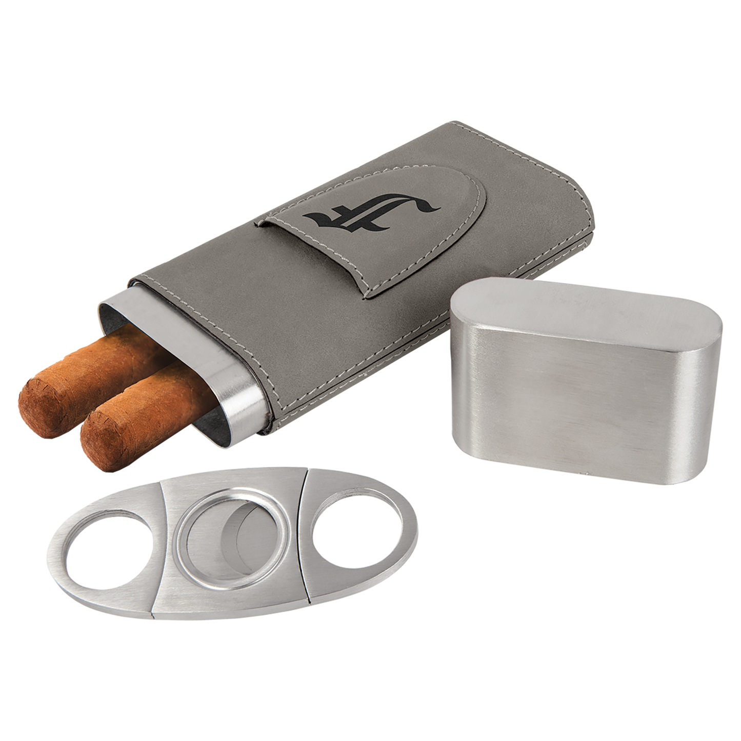 Personalized Cigar Case with Cutter
