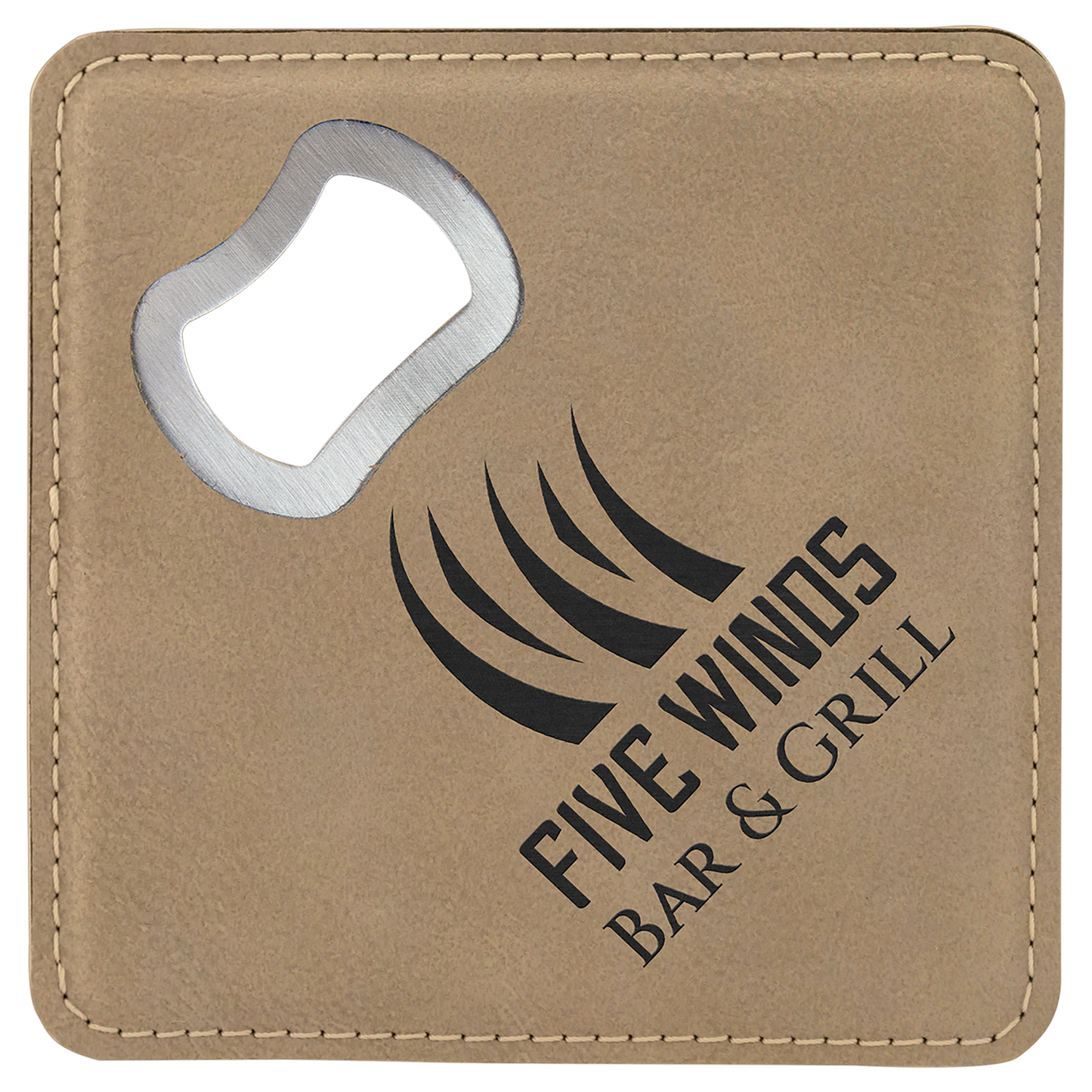 Personalized Coaster with Bottle Opener