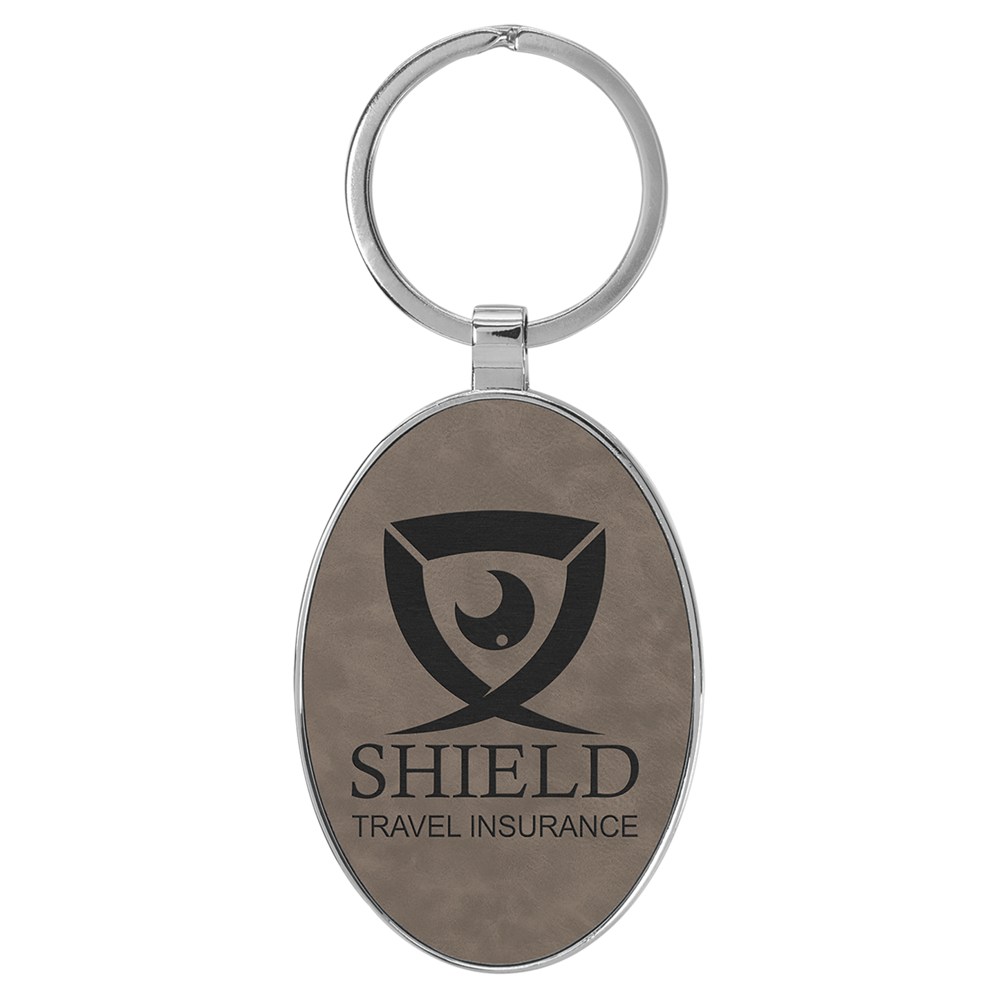 Personalized Oval Keychain with Metal Edge
