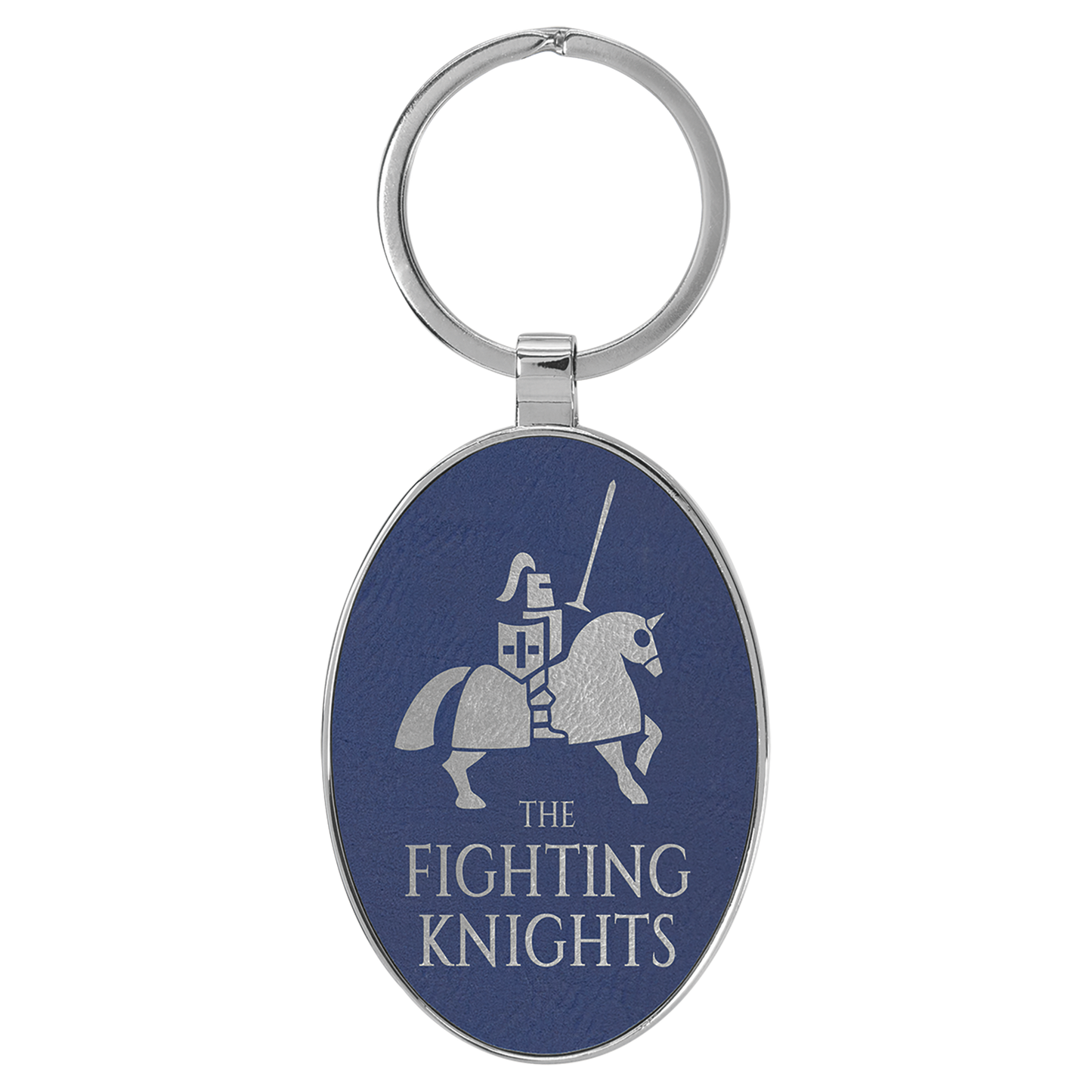 Personalized Oval Keychain with Metal Edge