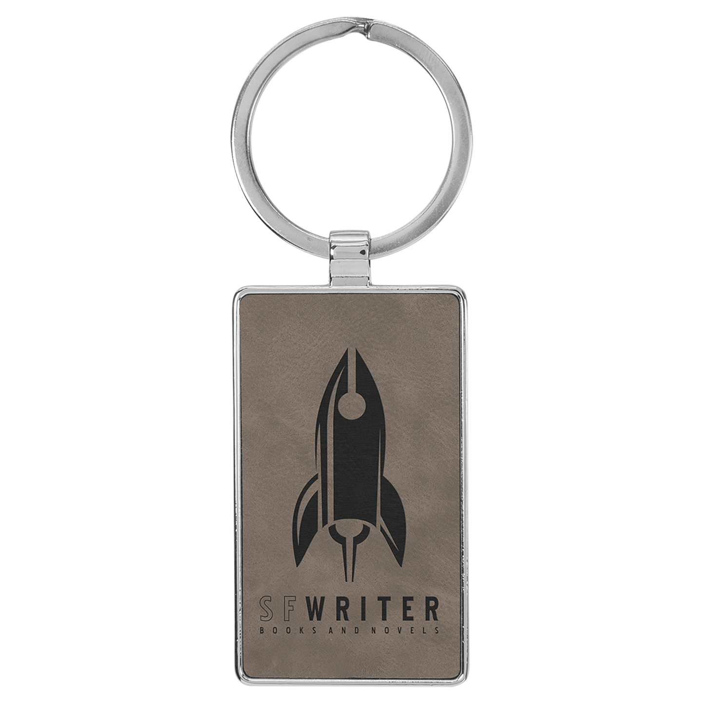 Rectangle Keychain with Metal Edge