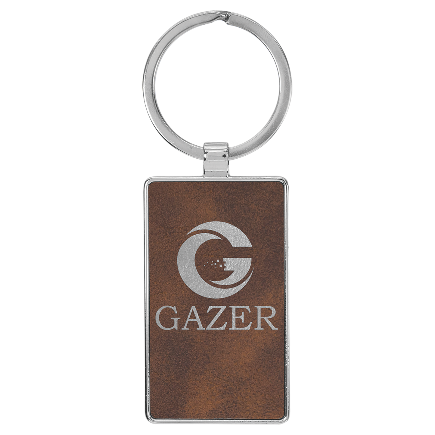 Rectangle Keychain with Metal Edge
