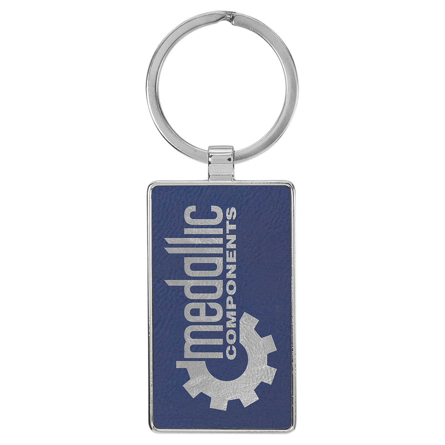 Rectangle Keychain with Metal Edge
