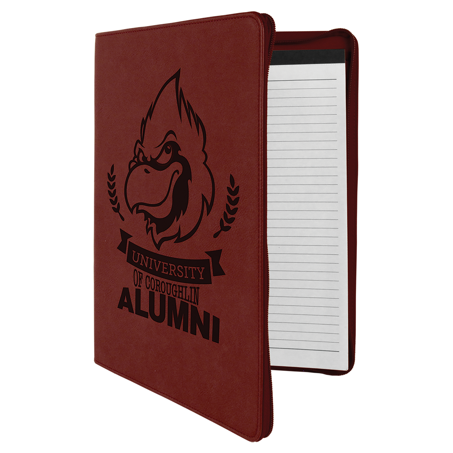 Personalized Zipper Portfolio with Notepad
