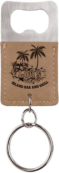 Personalized Rectangle Keychain with Bottle Opener