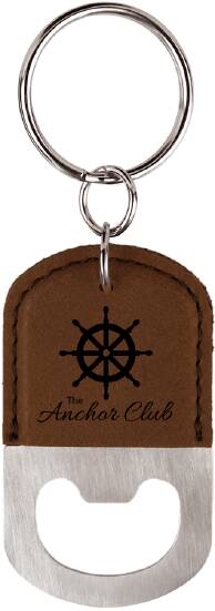Personalized Oval Keychain with Bottle Opener