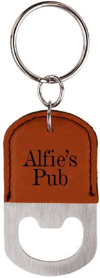 Personalized Oval Keychain with Bottle Opener