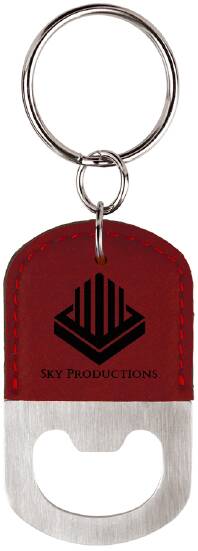 Personalized Oval Keychain with Bottle Opener