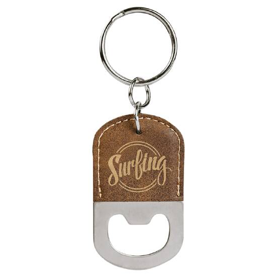 Personalized Oval Keychain with Bottle Opener