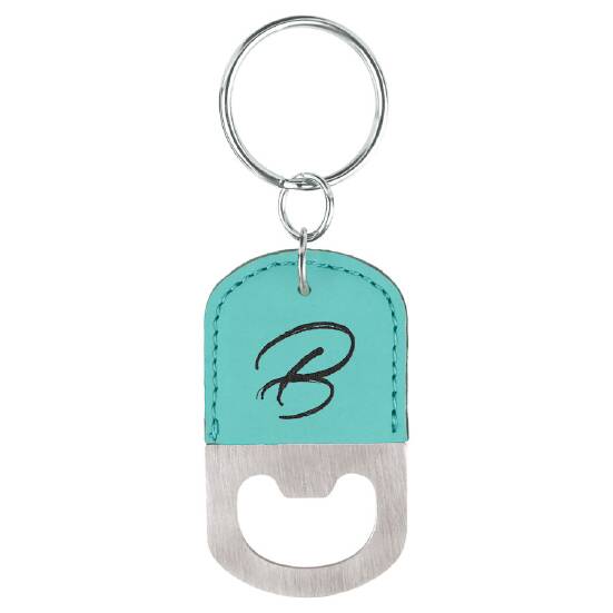 Personalized Oval Keychain with Bottle Opener