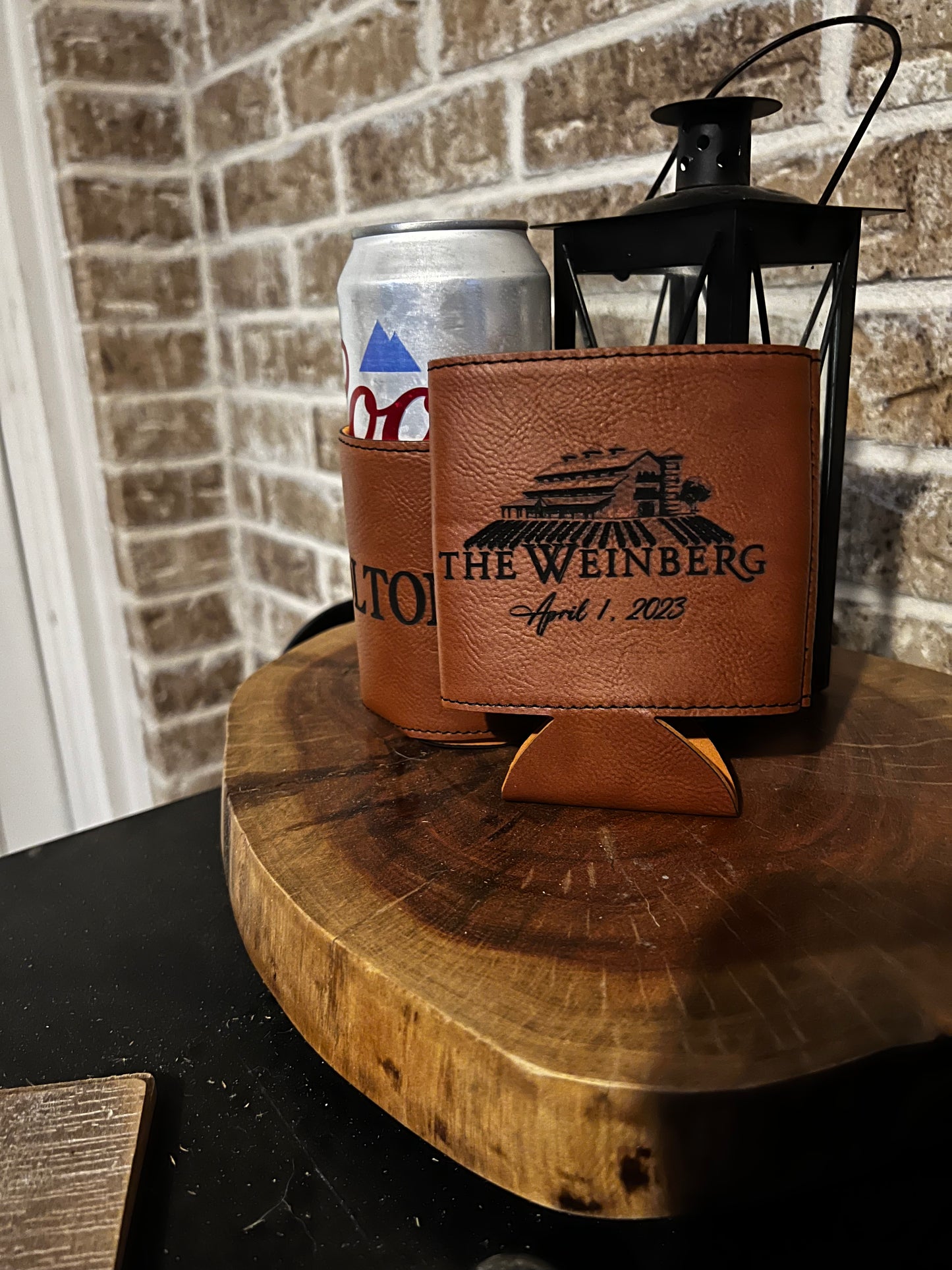 Personalized Leather Koozie