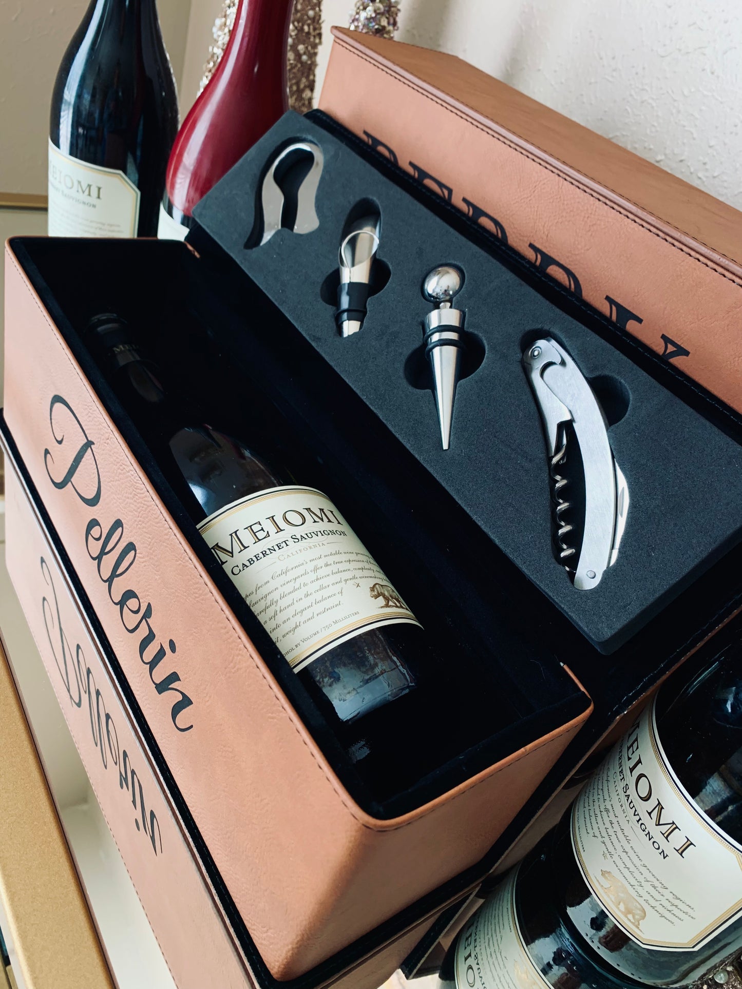 Personalized Wine Box with Tools