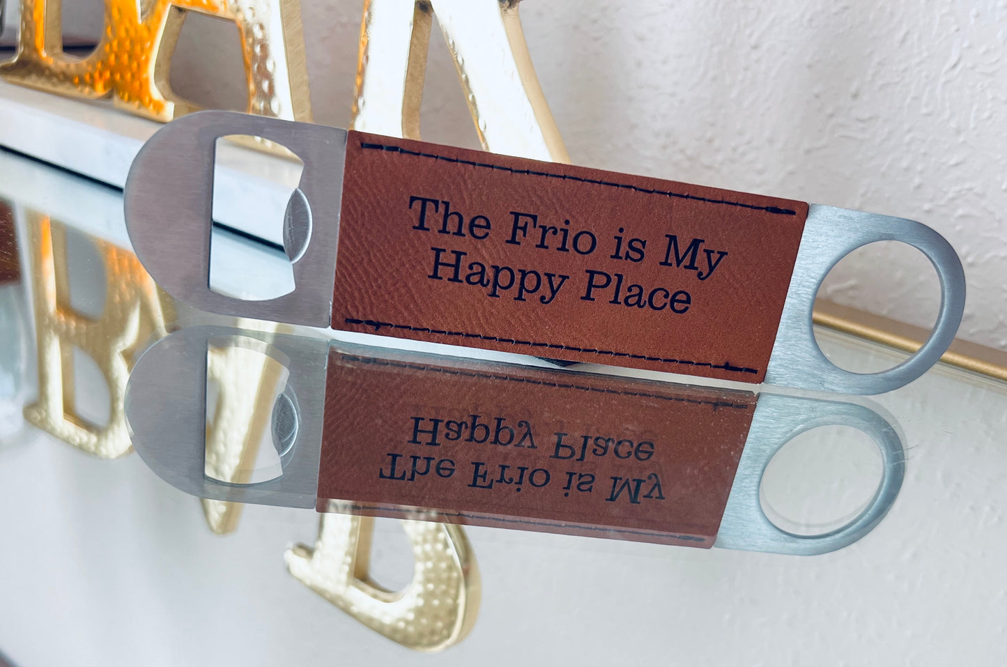 Personalized Leather Bottle Opener