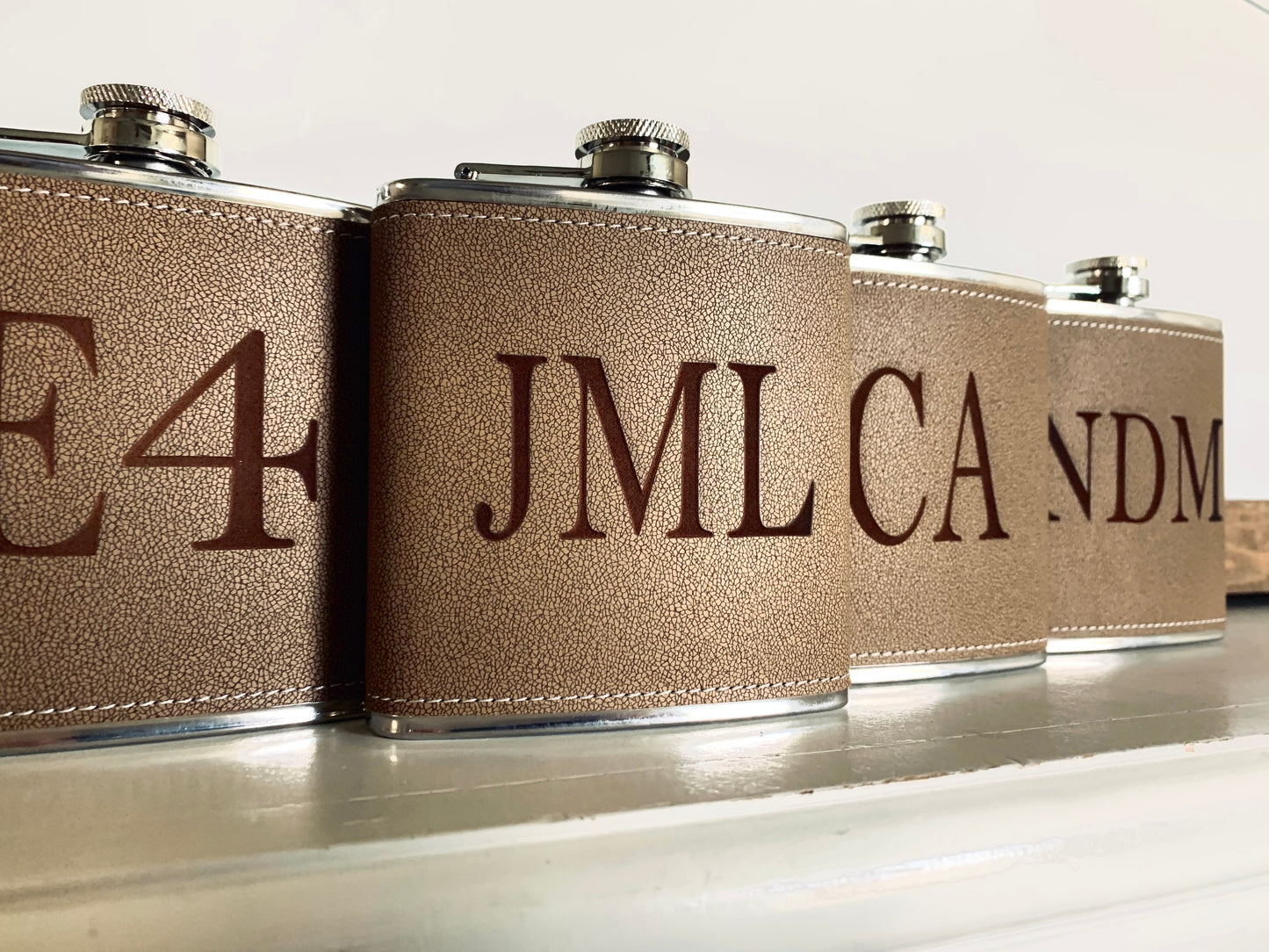Personalized Leather Flask