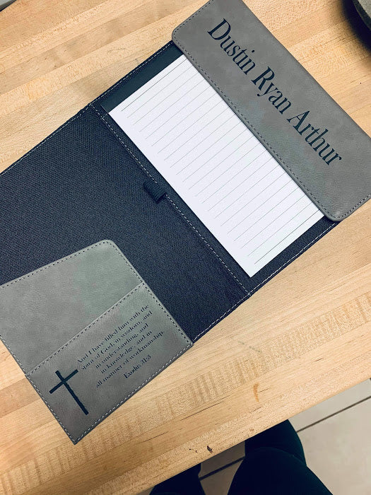 Personalized Canvas Portfolio with Notepad, Large