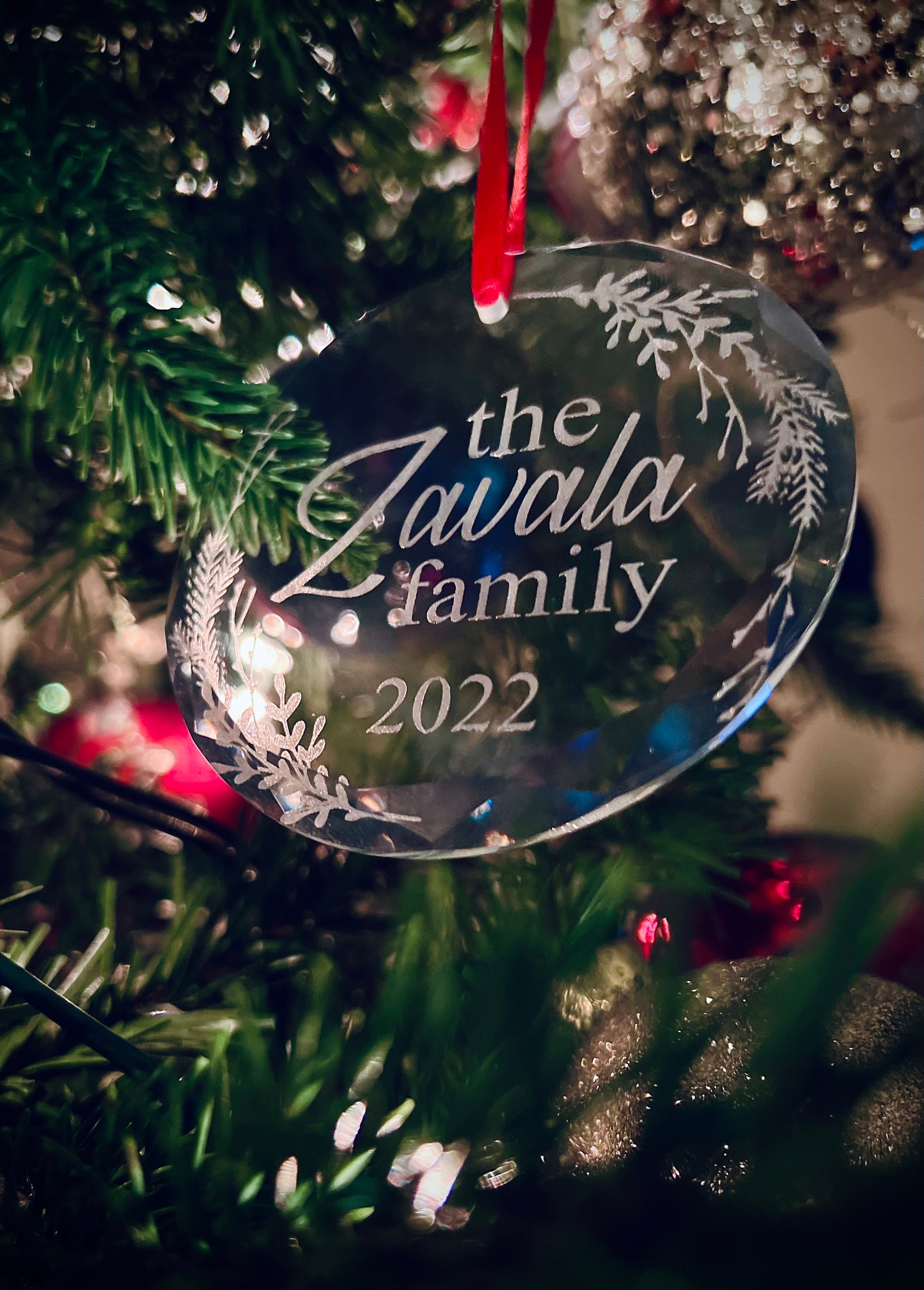 3" Crystal Round Faceted Ornament
