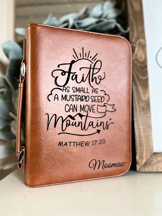 Personalized Book/Bible Cover with Handle & Zipper