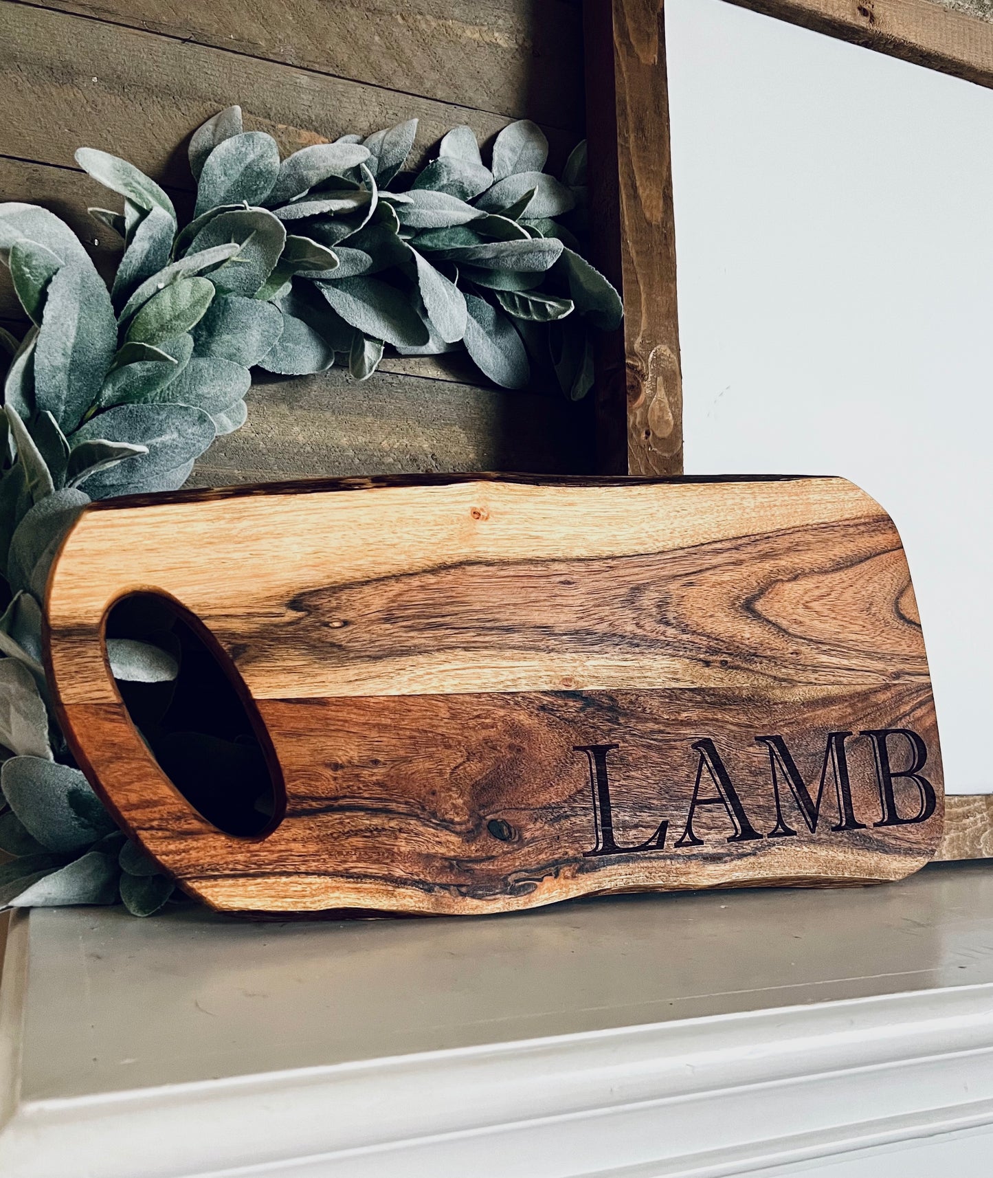 Medium Rustic Live Edge Acacia Board