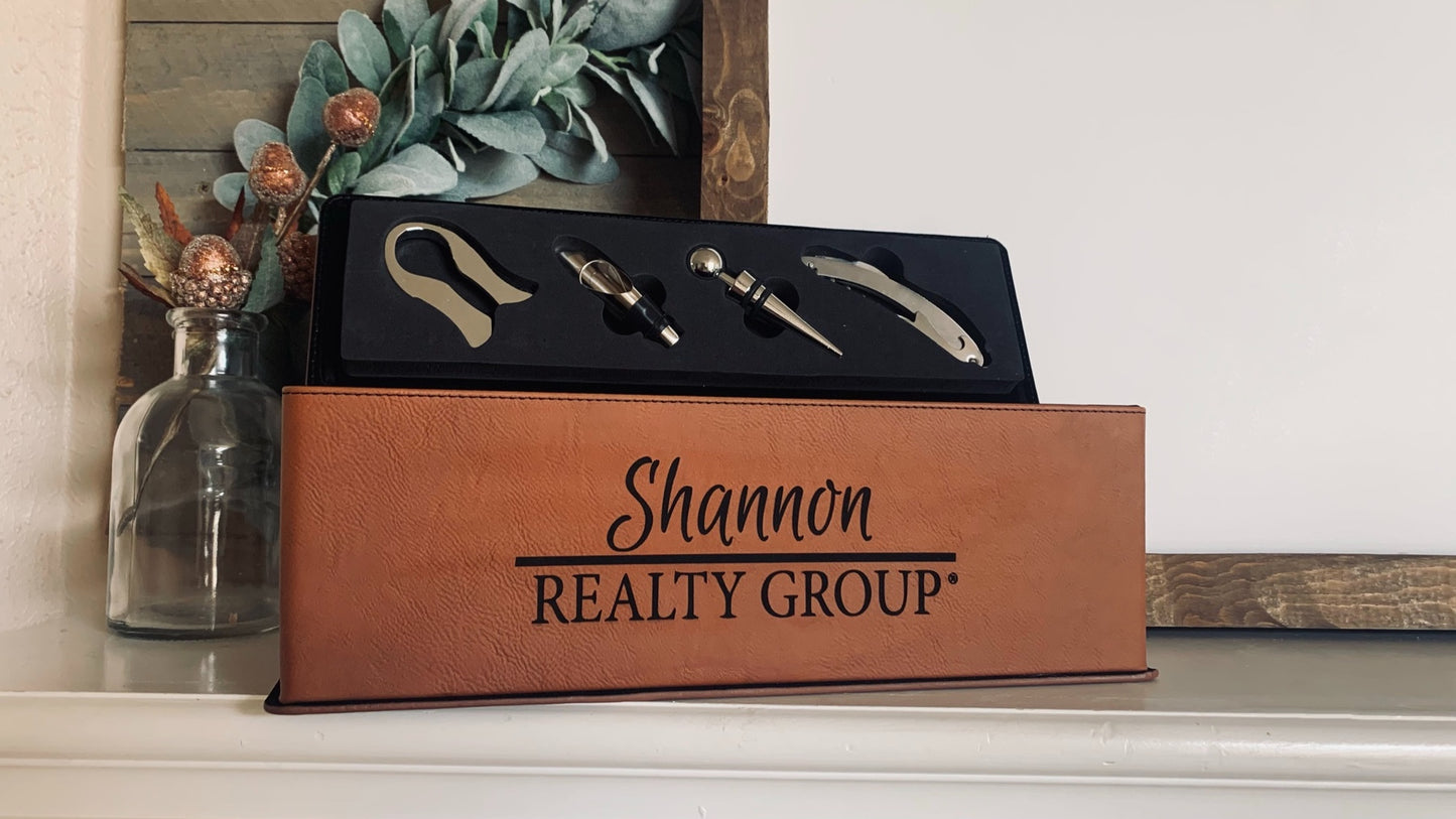 Personalized Wine Box with Tools