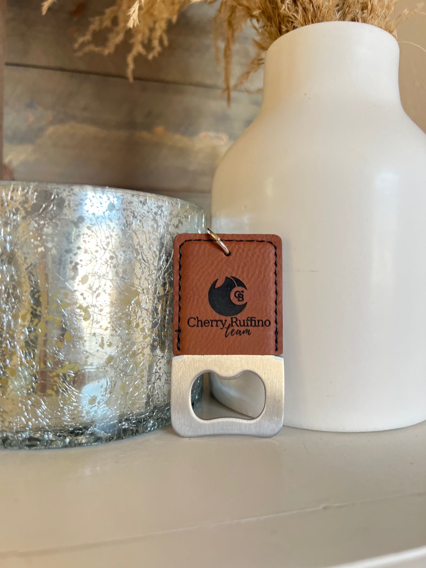 Personalized Rectangle Keychain with Bottle Opener