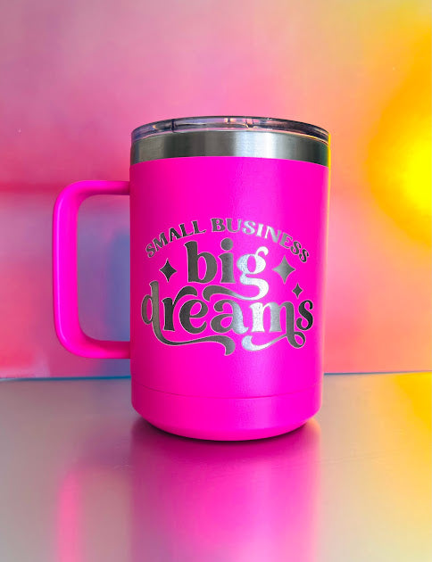 15oz Mug with Slider Lid and Handle